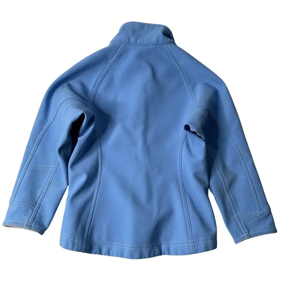 REI Girls Softshell Jacket Blue XS 4/5 Windbreaker Fleece Lined